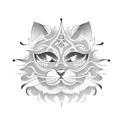 maneki-neko tattoo design idea