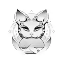 maneki-neko tattoo design idea