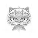 maneki-neko tattoo design idea