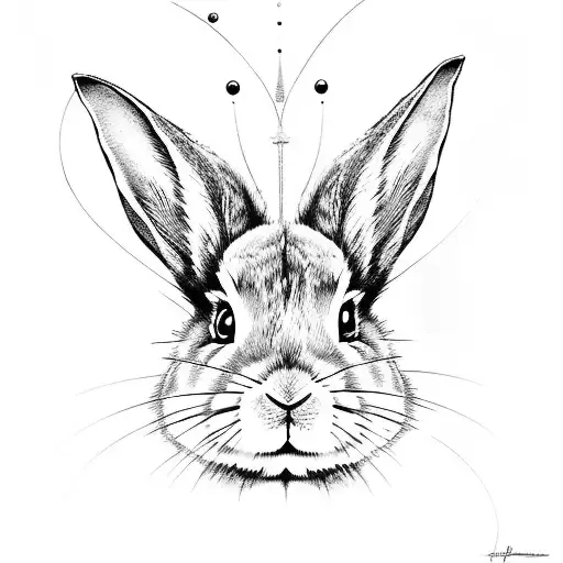 the word "Eris" and a bunny rabbit tattoo design idea