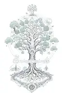 Yggdrasil world tree tattoo design idea