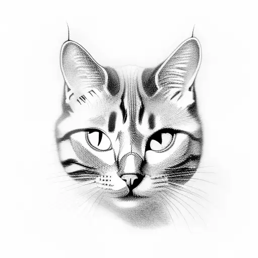 cat kill tattoo design idea