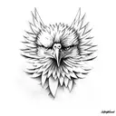 eagle in tree tattoo design idea
