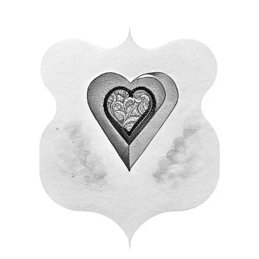 three of hearts tattoo design idea