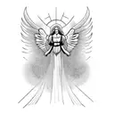 Angel protector tattoo design idea