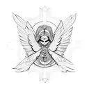 Angel protector tattoo design idea