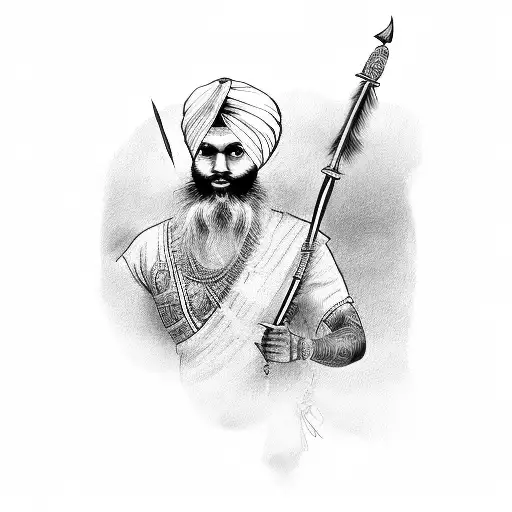 sikh warrior tattoo design idea