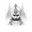 sikh warrior tattoo design idea
