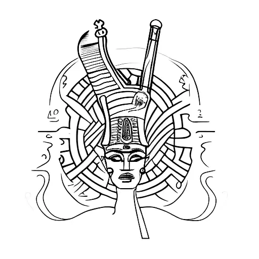 nefertiti tattoo design idea