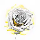 Yellow Rose tattoo design idea