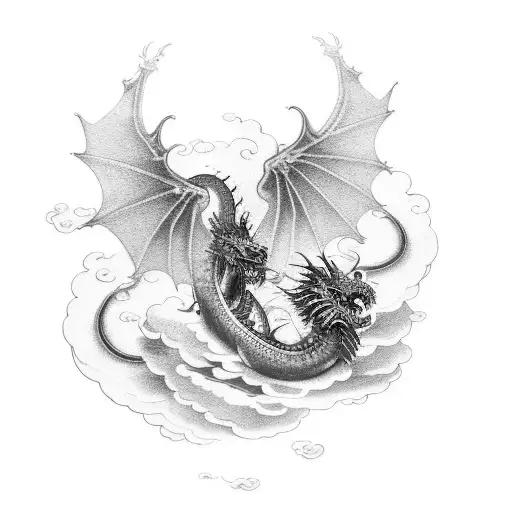 ‘Irezumi’ TOP clouds with Ascending blue Dragon with red (Gripping a pearl?) Red peonies throughout (2-4) Waves or water tattoo design idea