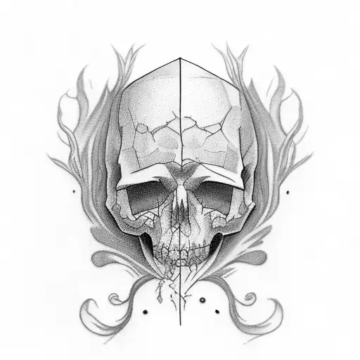 skelton crying  tattoo design idea