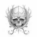 skelton crying  tattoo design idea