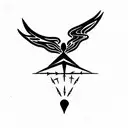 icarus falling tattoo design idea
