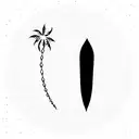 surfboard tattoo design idea
