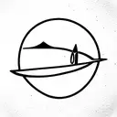 surfboard tattoo design idea
