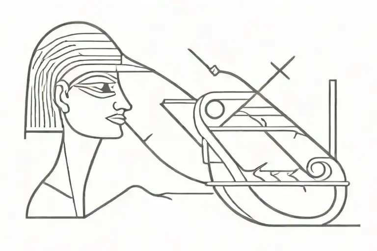 Egyptian hieroglyphics tattoo design idea