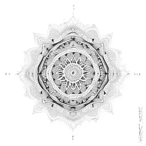 Crochet mandala tattoo design idea