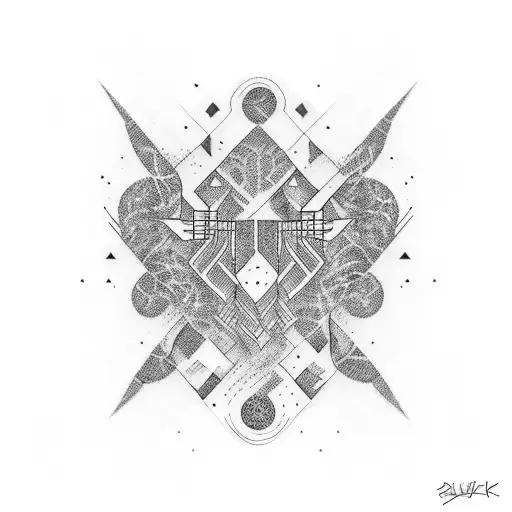 Binary code flowing into a galaxy tattoo design idea