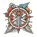 combat medic symbol tattoo design idea