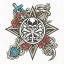 combat medic symbol tattoo design idea