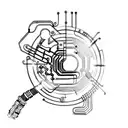 A futuristic cybernetic arm with intricate circuitry and glowing lights tattoo design idea