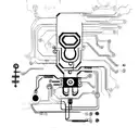 A futuristic cybernetic arm with intricate circuitry and glowing lights tattoo design idea