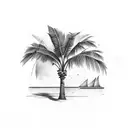 Palm Tree cuba tattoo design idea