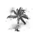 Palm Tree cuba tattoo design idea