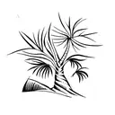 Palm Tree cuba tattoo design idea