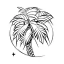 Palm Tree cuba tattoo design idea