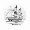 saint Augustine lighthouse with 5 frigate birds tattoo design idea