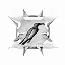 saint Augustine lighthouse with 5 frigate birds tattoo design idea