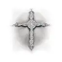 Christian Cross with psalms 144:1 tattoo design idea