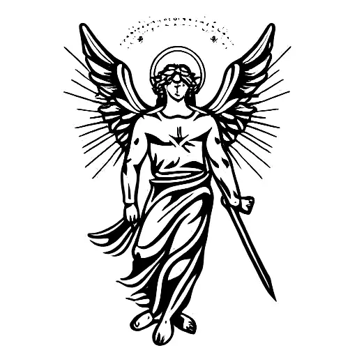 archangel Michael  tattoo design idea