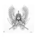 archangel Michael  tattoo design idea