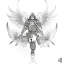 archangel Michael  tattoo design idea
