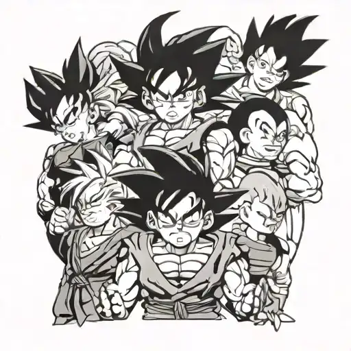 Dragon ball Z family  tattoo design idea
