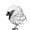 gothic  raven  tattoo design idea
