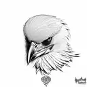 gothic  raven  tattoo design idea