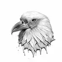 gothic  raven  tattoo design idea