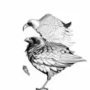 gothic  raven  tattoo design idea