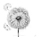 Dandelion tattoo design idea