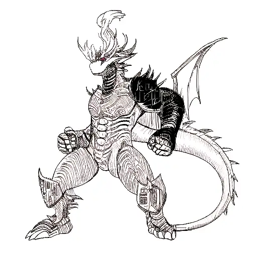 dragon of the darknes flame  tattoo design idea