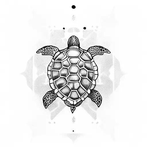 Sea turtle tattoo design idea