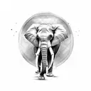 Elephant with butterfly wings as ears tattoo design idea