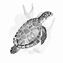 Sea turtle tattoo design idea