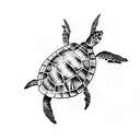 Sea turtle tattoo design idea