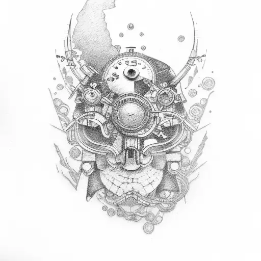 steampunk tattoo design idea