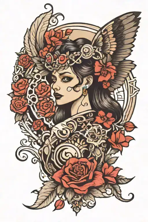 Neo Melvin Aron Moa Molly Hilda  tattoo design idea